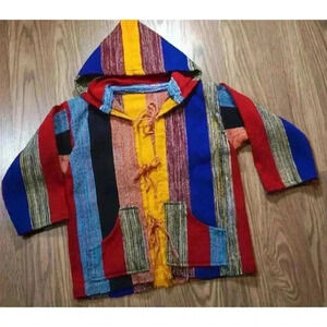 Kids Bohemian Multicolor Baja Hooded Sweater Jacket